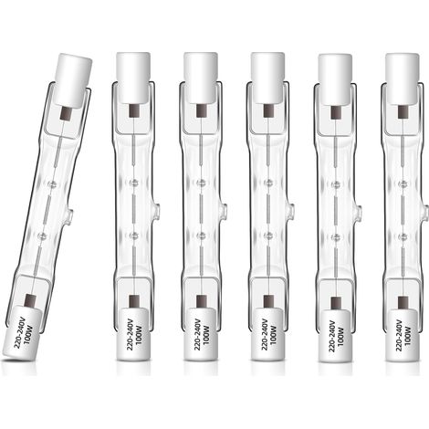 6er-pack R7s 78mm 100w Dimmbare Halogenlampen 230v Warmweiß Für Projektoren