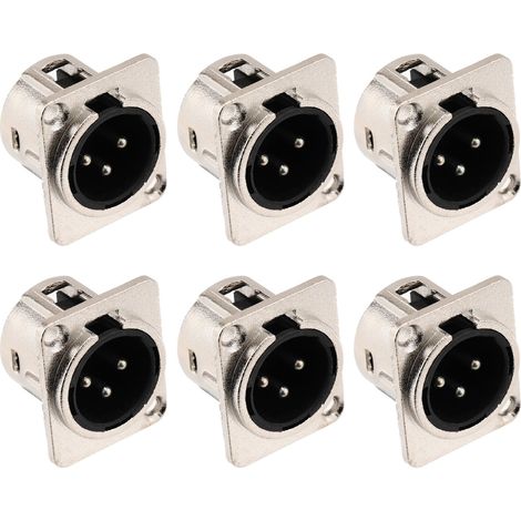 Xlr-stecker, 3-polig, Metall, Vernickeltes Kupfer, Einbauversion