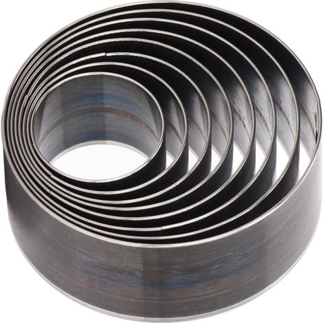 8-teiliges Set Lederahlen, Legierter Stahl, Runde Form, 25 Mm Bis 60 Mm, Für Bastelarbeiten