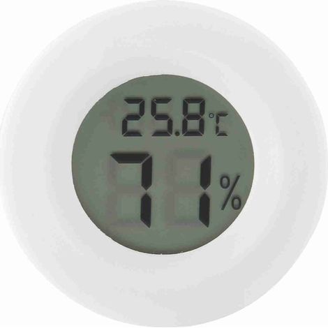 Mini-rundes Digitales Lcd-thermometer Und Hygrometer Für Reptilien