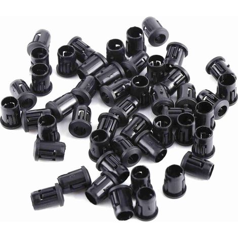 Packung Mit 50 5-mm-led-lampenfassungen, Schwarzem Nylon-diodenhalter, Clipbefestigung, Nützlich