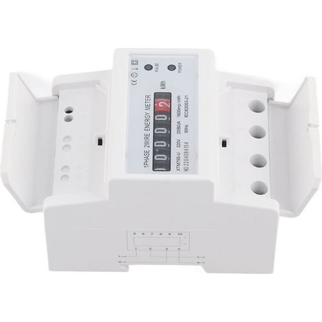 220v Digitaler Stromzähler, 1-phasig, 2-adrig, 4p, Din-schiene, Elektronischer Kwh-zähler (20(80)a)