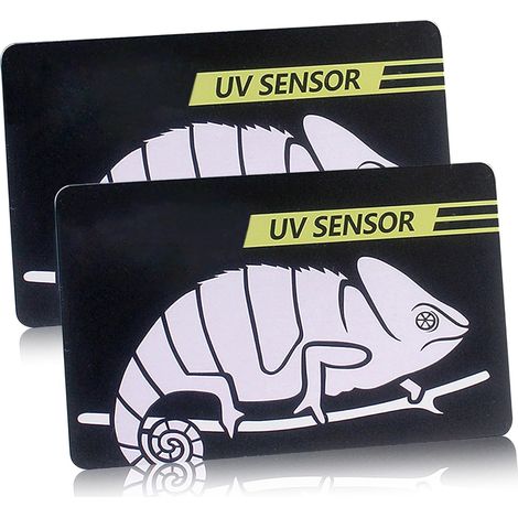Uvb-testkarten, 500-mal Wiederverwendbar, 10 Sekunden Messzeit, Für Reptilienlampen 3,0–10,0 W