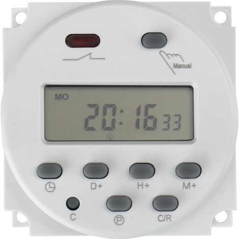 Programmierbarer 12v Lcd-digitaltimer, 16a Relais, Wochenprogrammierung Für Beleuchtung