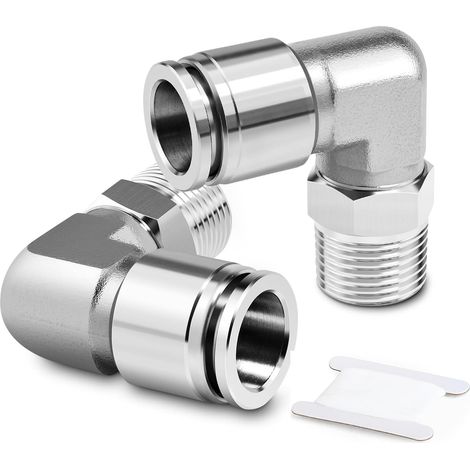 Steckverschraubungen, Edelstahl 304, 4 Mm Außendurchmesser Winkelstück, 1/8 Bsp-gewinde, Für Pneumatische Systeme