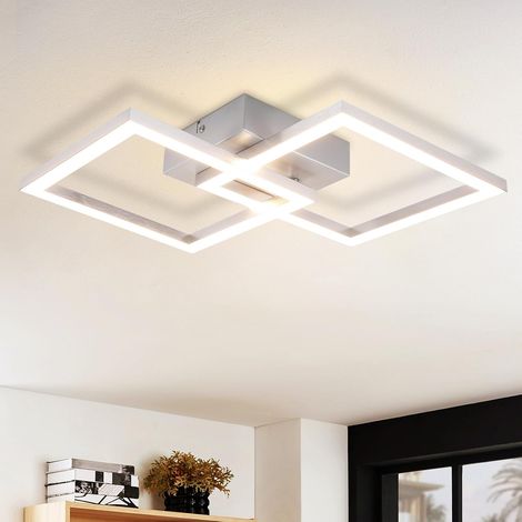 Led-deckenleuchte Für Wohnzimmer – Modernes Design, 24 W, Geeignet Als Küchenleuchte, Wohnzimmerleuchte, Flurleuchte, Warmweiße Schlafzimmerleuchte, Eckleuchte, Silberfarben Für Kinderzimmer Oder Büro