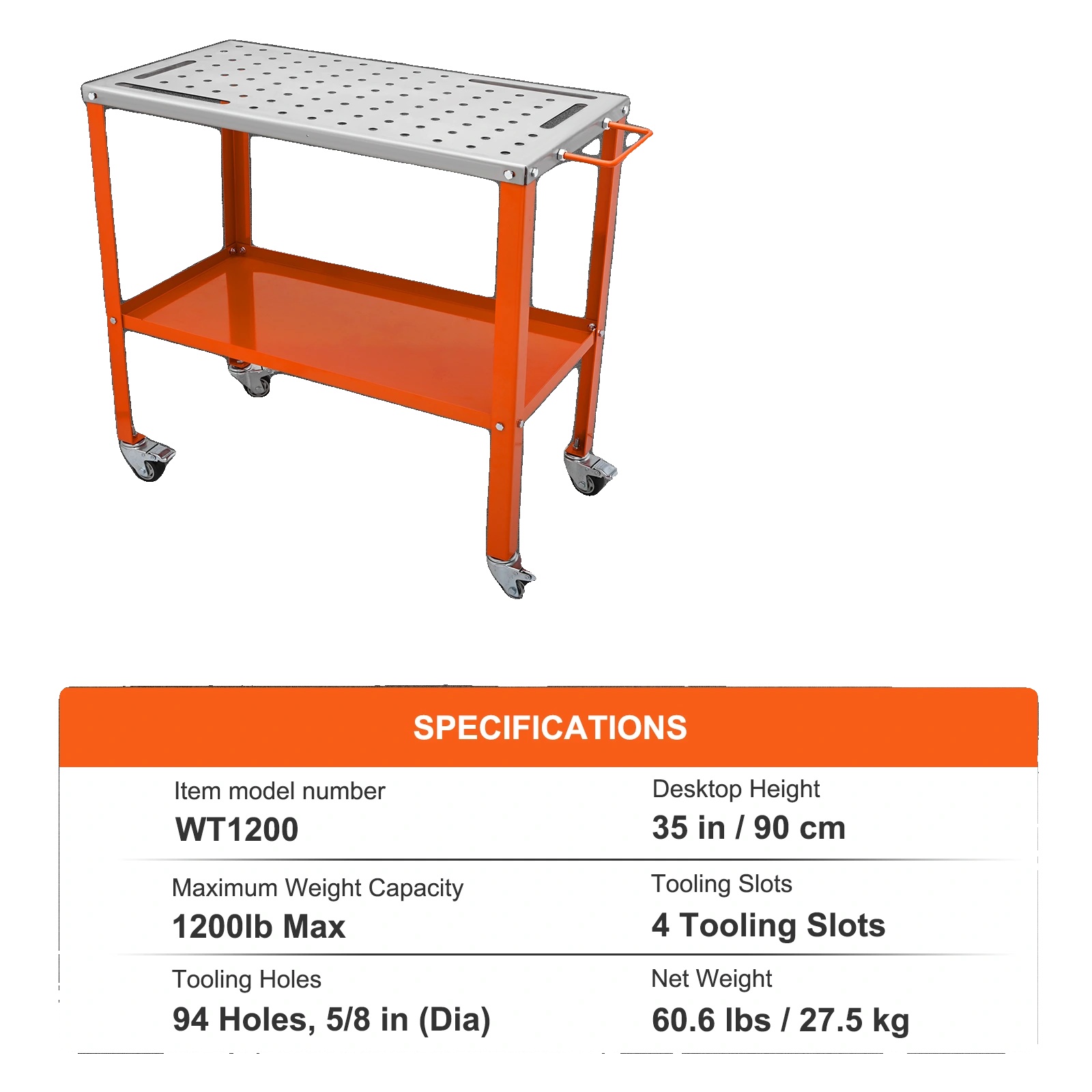Schweißtisch, Verstellbare Winkel, Tragbares Design, 18 Zoll