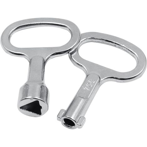 Set Aus 2 Maulschlüsseln, Dreieckigem Flachschlüssel, Für Schaltschränke, Aufzüge, Wasserzählerventile, Schaltschränke