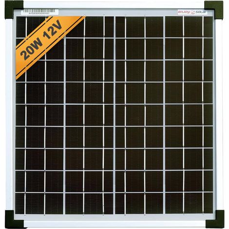 Monokristallines 20-w-solarpanel, Gehärtetes Glas, Aluminiumrahmen, Für Wohnmobile Und Boote