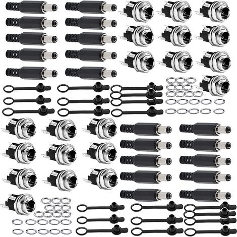 100 Stromanschlüsse, Stecker (männlich), Buchse (weiblich), Gummikappe, Audio-/video-überwachungskamera