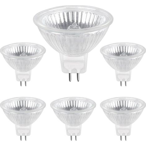 Gu5.3 35w 12v Halogenlampe, 680lm Warmweiß 2700k, Dimmbar, Mr16 Halogen-spotlampe, 6er-pack