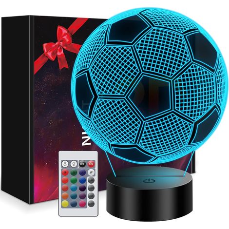 3d-fußballlampe Für Kinder – Nachtlicht Mit 16 Farben – Usb- Oder Batteriebetrieb – Schlafzimmerdekoration Für Jungen Im Alter Von 7-14 Jahren
