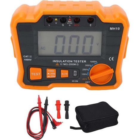 Digitales Isolationsmessgerät Mit Lcd-anzeige Und 1999 Zählern, Megohmmeter, Ohmmeter Für Messungen