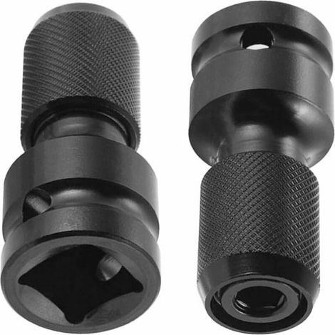 1/2"-auf-1/4"-vierkantantriebsadapter, Sechskantschlüsseladapter, Schnellspannfutter-konverter Für Schlagschrauber Und Schraubendreher-bithalter – 2 Stück
