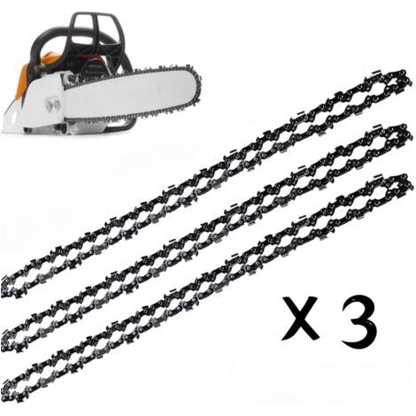 Satz Mit 3 Kettensägenketten, 20 Zoll (76 Glieder, 0,325 Teilung)