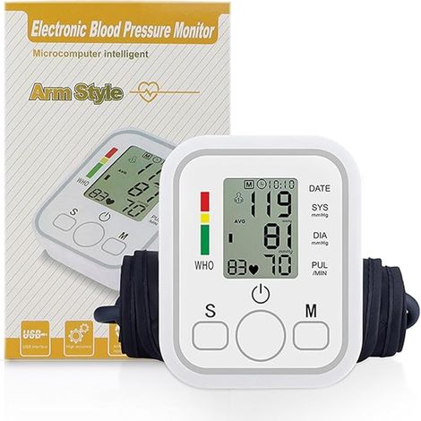 Elektronisches Blutdruckmessgerät, Arrhythmie-erkennung, Manschette 22–36 Cm, 2 Benutzer, 99 Speicherplätze, Für Den Heimgebrauch