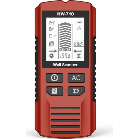 5-in-1-leitungsdetektor, Stromleitungsdetektor, Kabeldetektor Mit Lcd-bildschirm, Wandstromdetektor Für Metall, Rohre, Holz Und Elektrische Kabel