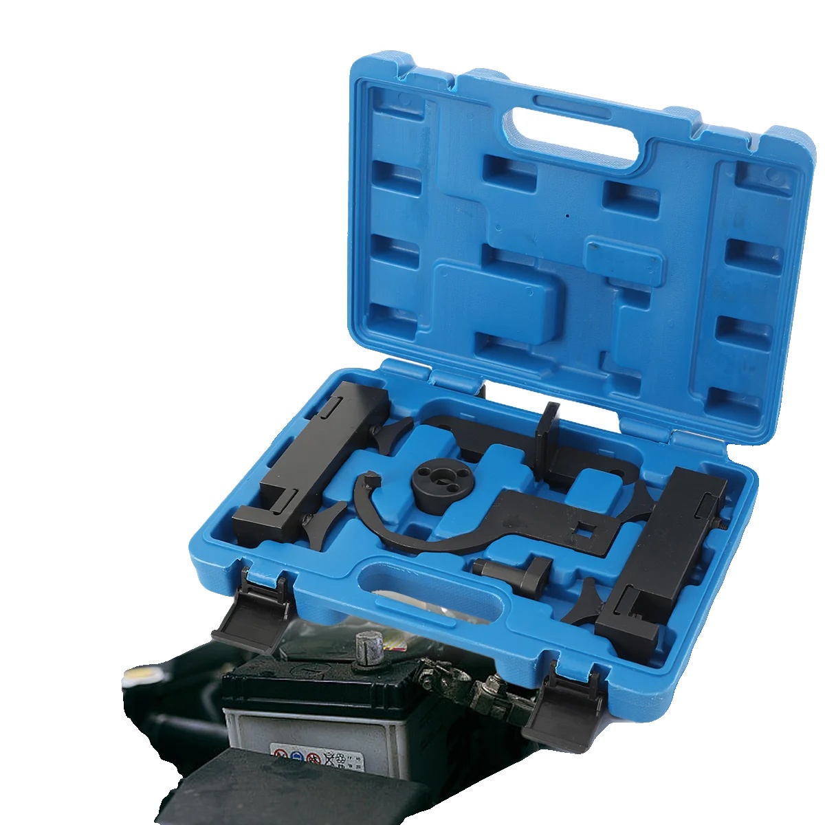 Steuerzeiten-einstellwerkzeug, Stahlkonstruktion, Abmessungen 15 X 10 X 5 Cm, Kompatibel Mit Jaguar- Und Land Rover-modellen, Geeignet Für 5,0-liter-v8-motoren, Komplettes Werkzeugset Enthalten