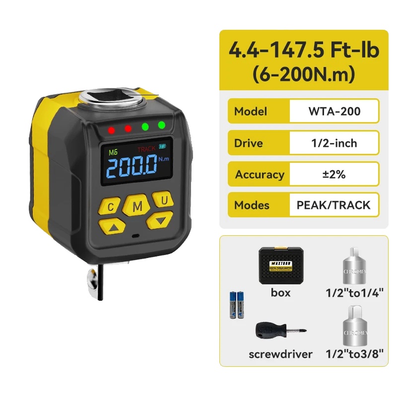 Drehmomentadapter, Digitalanzeige, Vielseitige Kompatibilität, Wta-200