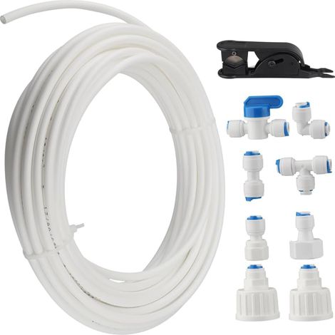 Wasseranschluss-set, 15 M Schlauch, 6,35 Mm, Zubehör Für Umkehrosmoseanlagen, Kühlschränke Und Aquarien