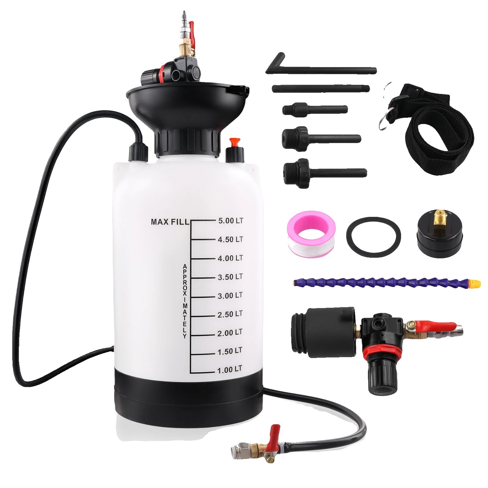 Flüssigkeitspumpe, 5 L Fassungsvermögen, Kompatibel Mit Getriebesystemen, 5 L Mit Adaptern