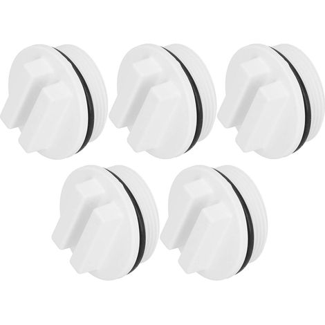 5-teiliges Skimmer-zubehörset, Kurzer Winterverschlussstopfen Mit O-ring, 1 1/2 Zoll, Weiß