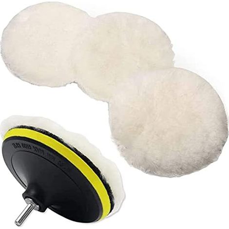 4-teiliges 6-zoll-polierpad Aus Wolle, Polierscheibe Für Bit-pad-zubehör Mit M14-bit-adapter