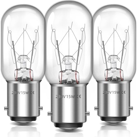 3er-pack Dimmbare B15d-glühbirnen, Warmweiß (2700 K), Für Nähmaschinen Und Nachtlichter