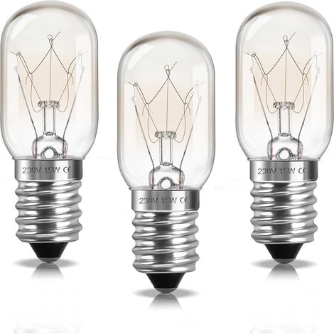 3er-pack E14 Dimmbare, Hitzebeständige Glühbirnen (300 Grad) Für Kühlschrank/salzlampe