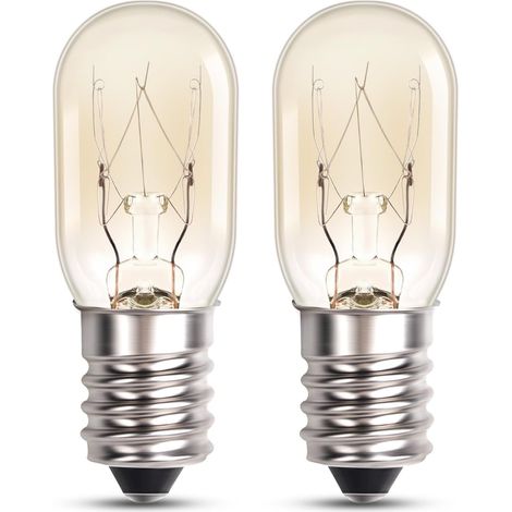 2er-pack T20 E14 15w Warmweiße, Dimmbare Glühbirnen Für Kühlschrank, Gefrierschrank Und Salzkristalllampe