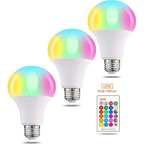 Dimmbare E27 Rgb 10w Led-lampen, 16 Farben, Ir-fernbedienung, Ambientebeleuchtung Für Zuhause Und Partys