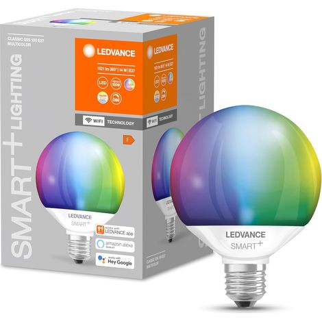 E27 Led-lampe, Wlan-fähig, Dimmbar, Rgb-farben, Dynamisches Weiß, Matte Kugelform, Kompatibel Mit Alexa Und Google