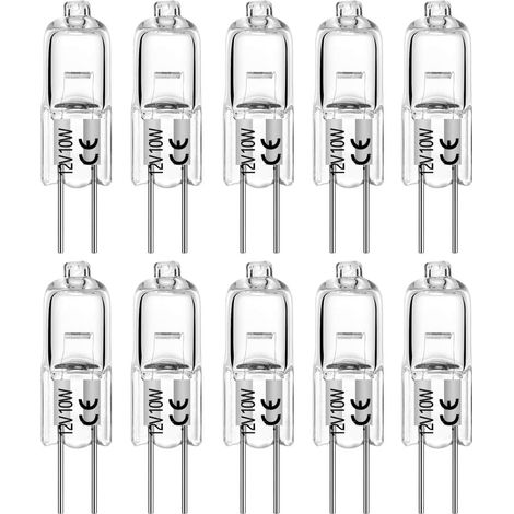 10 Dimmbare Halogenlampen G4 10w 12v T3 Jc Für Unterbau- Und Gartenbeleuchtung