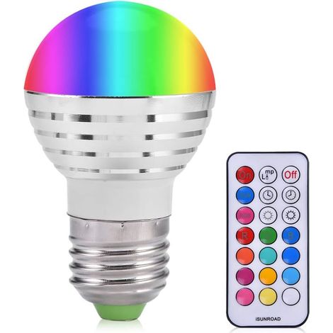 E27 Led-lampe 3w Rgb 16 Farben Fernbedienung Nachtlicht Für Wohnzimmer/schlafzimmer