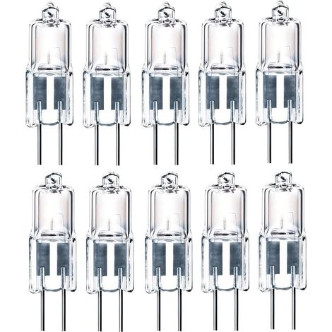 10 G4-halogenlampen, 10 W, Warmweiß, 12 V Gleichstrom, Uv-schutz