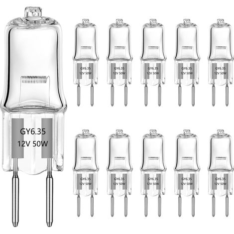 10 Halogenlampen Gy6.35, 50 W, 12 V, Warmweiß, Dimmbar, T3, Für Schrank- Und Gartenbeleuchtung