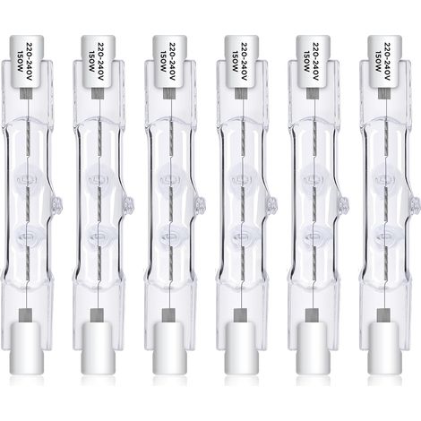 6er-pack R7s 78mm 150w Dimmbare Halogenlampen 2800k Warmweiß Für Stehlampen