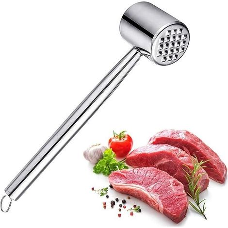 Doppelseitiger Fleischklopfer Aus Edelstahl, Fleischklopfer Aus Edelstahl 304, Fleischhammer Für Steak, Hähnchen, Fisch, Schweinefleisch, Spülmaschinenfest