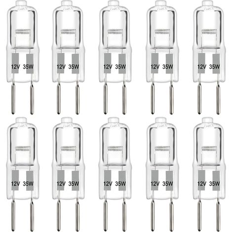 10er-pack Gy6.35 35w 12v Dimmbare Warmweiße 2700k Halogenlampen Für Kronleuchter Und Gartenbeleuchtung