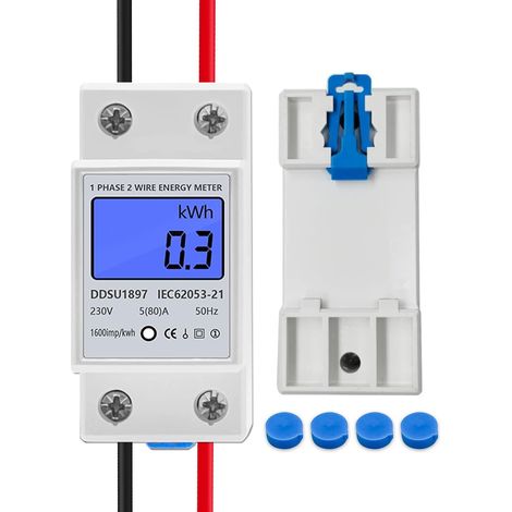 Stromzähler, Digitales Lcd-display, 220 V, 35-mm-din-schiene, Industrielle Verbrauchsmessung