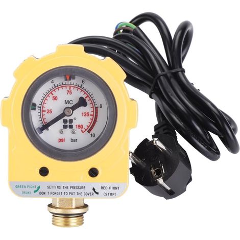 Einstellbarer Druckschalter (0–10 Bar) Für Wasserpumpen, 220 V, Eu-stecker