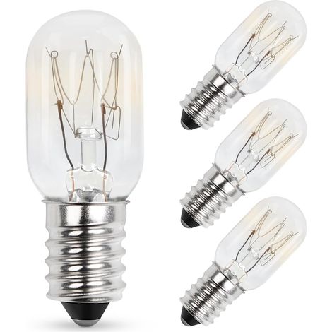 4er-pack E14-glühbirnen, 15 W, 230 V, Dimmbar, Warmweiß, Für Kühlschrank