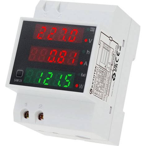 Einphasen-din-schienen-energiezähler, Lcd, Spannung/strom 80–300 V, 100 A, Für Haushalt Und Industrie