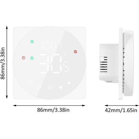 Tuya Wlan-temperaturregler Mit Lcd-bildschirm, 16a Touchscreen-thermostat, Wöchentlich Programmierbar, App-fernsteuerung Für Energiesparende Elektroheizung