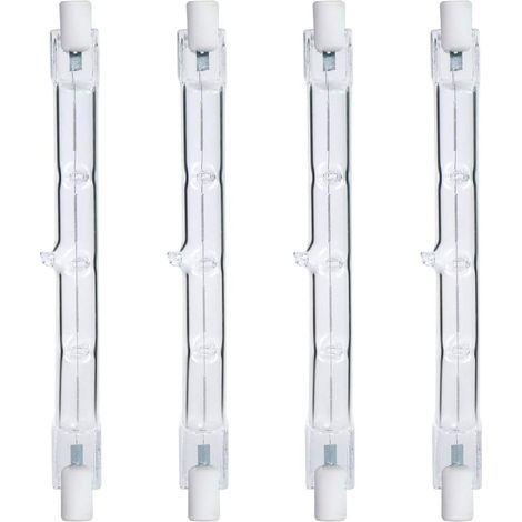 300-w-halogenlampen R7s Linearer Halogen-fluter 4650 Lm 2700 K J118 Sicherheitslampe 118 Mm Länge, Dimmbar – 4er-pack