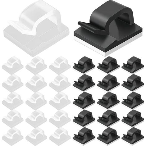 100er-pack Kabelclips, Auto-kabelclips, Kabelorganizer, Selbstklebender Kabelorganizer, Kabelbinder, Große Kabelclips