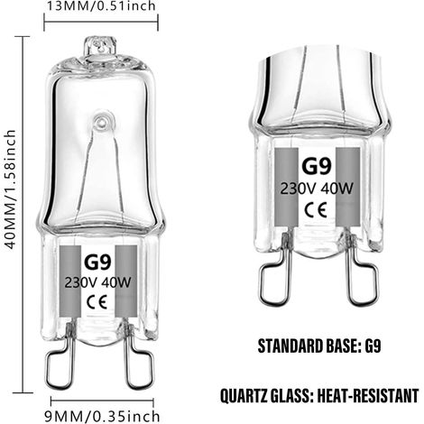 G9 40w 230v Halogenlampe, Ersatzlampe Mit 2-pin-sockel, Dimmbar, Warmweiß…