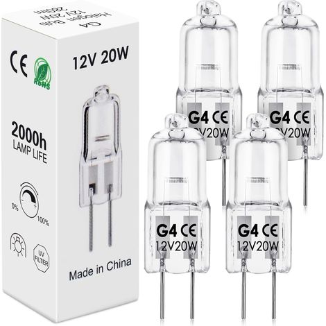 G4-halogenlampen, 20 W, 12 V, Warmweiß (2800 K), Dimmbar, Für Backofen, Dunstabzugshaube Und Deckenleuchte