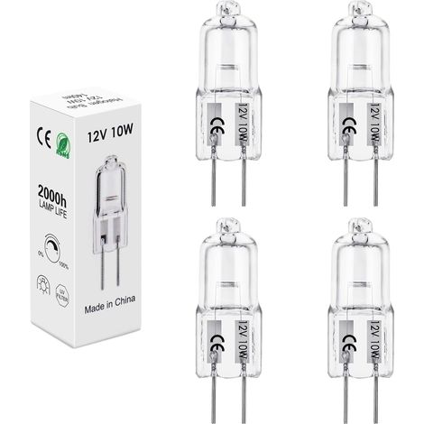 G4-halogenlampen, 12 V, 10 W, Warmweiß (2700 K), Dimmbar, Für Dunstabzugshaube, Backofen, Deckenleuchte