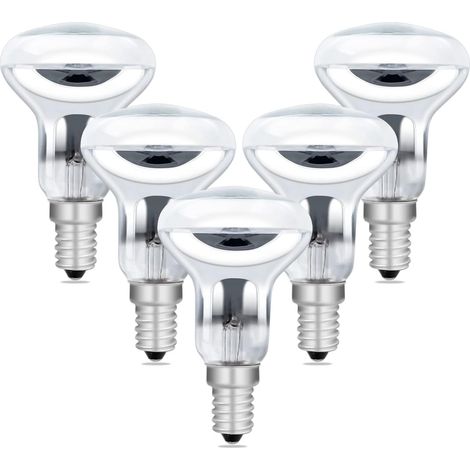 5er-pack R50 E14 Dimmbare Glühbirnen 350lm Warmweiß 2700k Für Kronleuchter Und Lavaleuchten